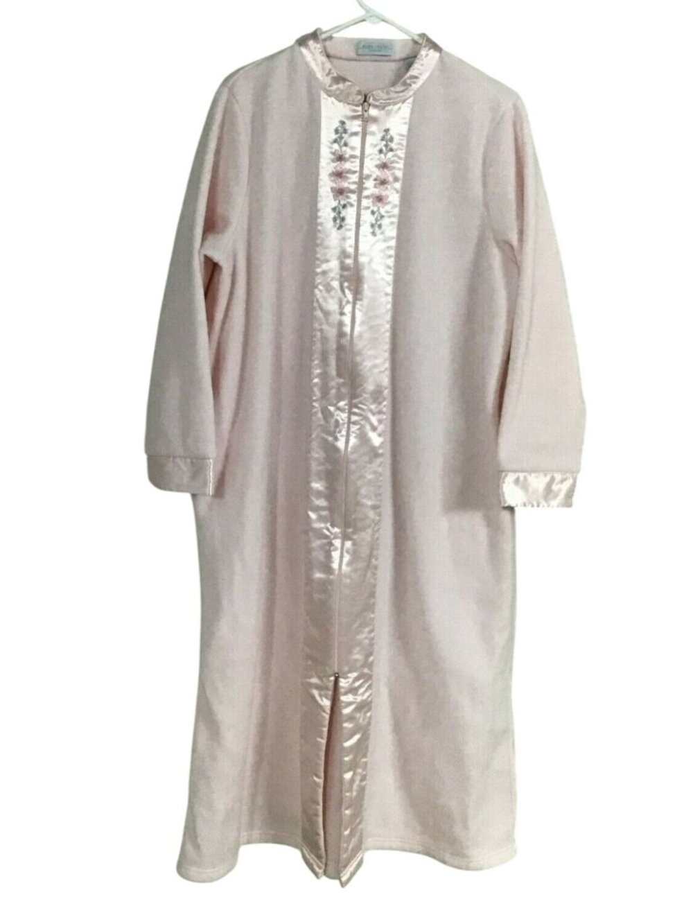 Erika Taylor Intimates Medium Pink Fleece Full Zip House Dress Robe